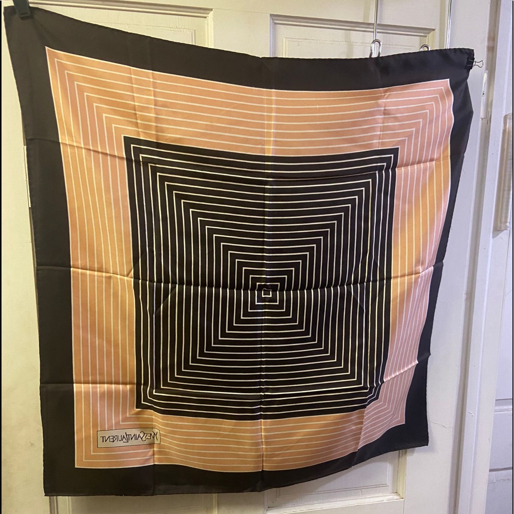 Authentic Ysl Silk Scarf